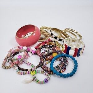 Bundle of Bangles Bracelets jewelry jewellery anklet anklets